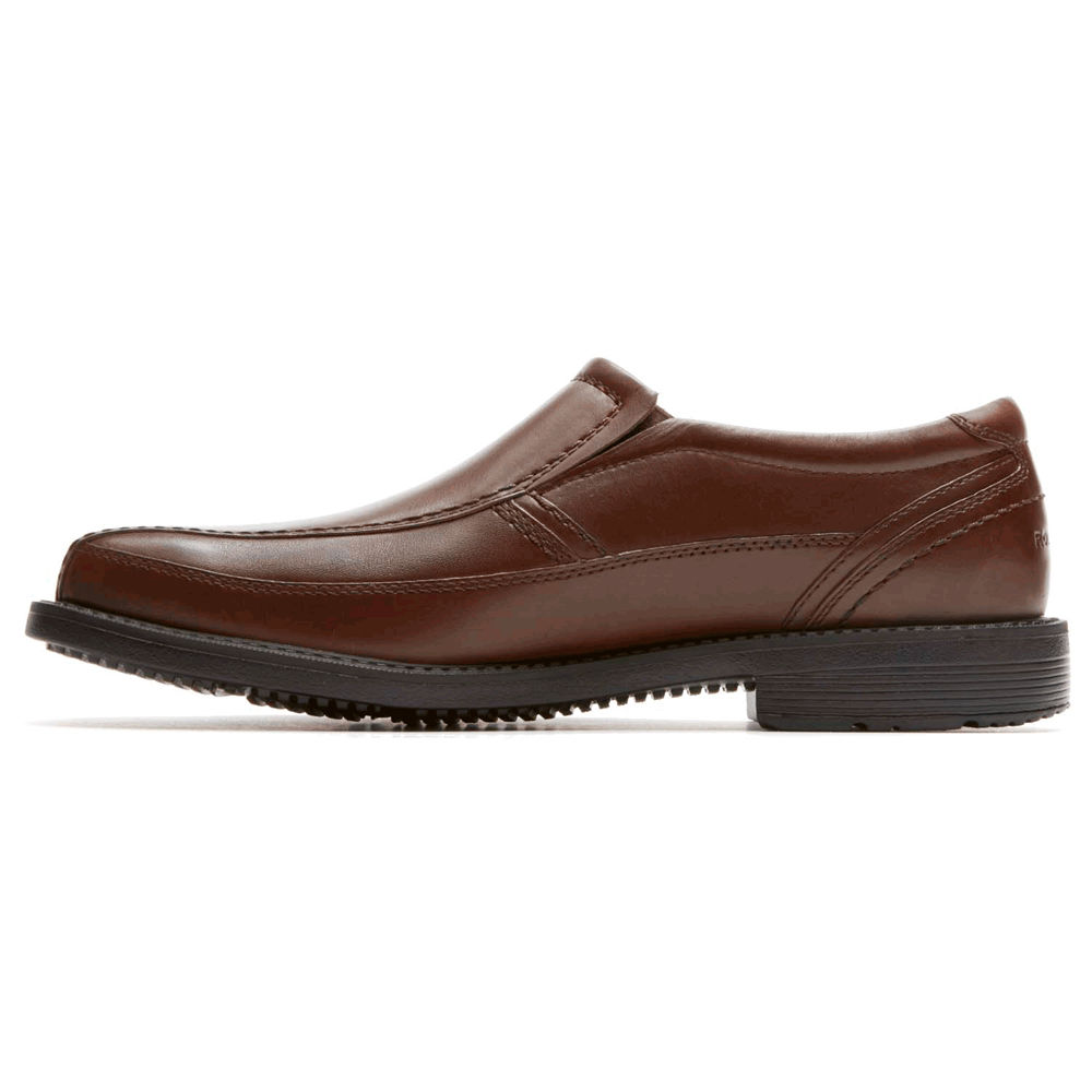 Rockport Singapore Mens Slip-On - Style Leader 2 Bike Toe Brown - WC1285430